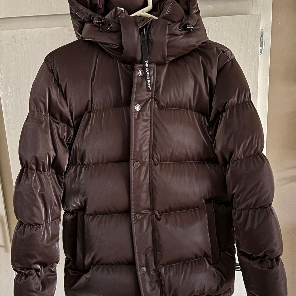 Aritzia Super Puff - Liquid Shine Mocha Brown S!